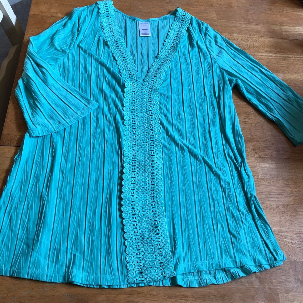 Catalina swim suit cover up dress seafoam green 2X